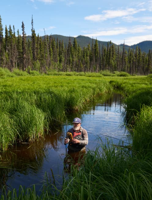 FPX Nickel fisherman in creek
